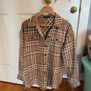 Plaid Button-Up Shirt